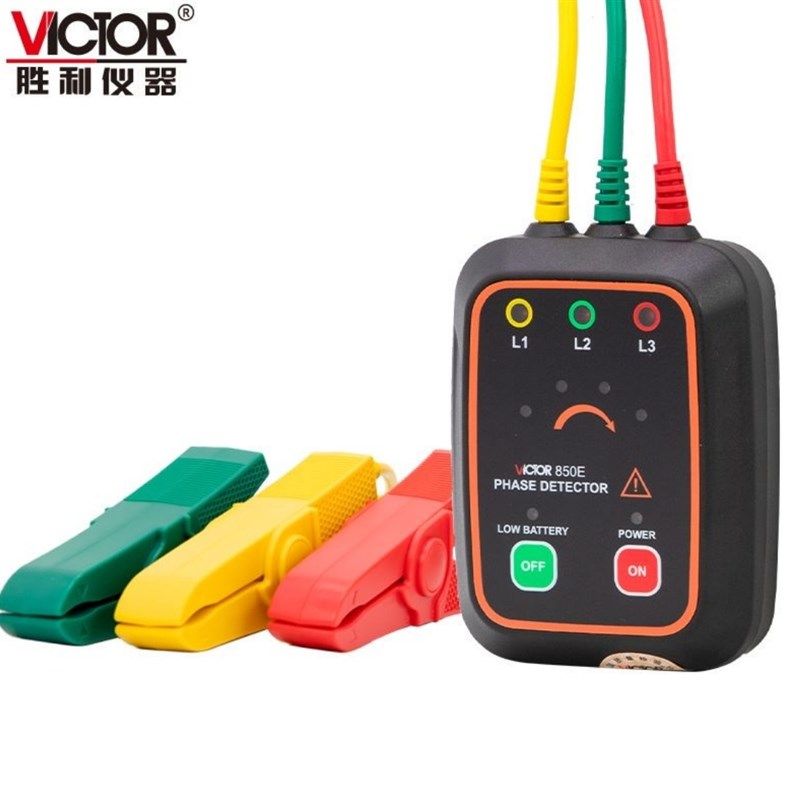 胜利仪器VICTOR850D非接触式检相器 胜利相序表850C感应式相序表