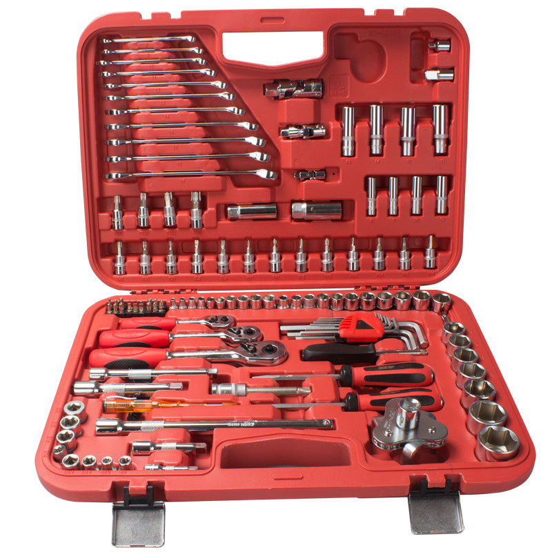 捷科汽修机修工具套装 121件套汽车修理棘轮扳手套筒快速扳子工具