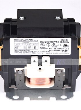 208V-240V 30A HCC-2XU02AAC 双极 两极空调热泵制冰机交流接触器
