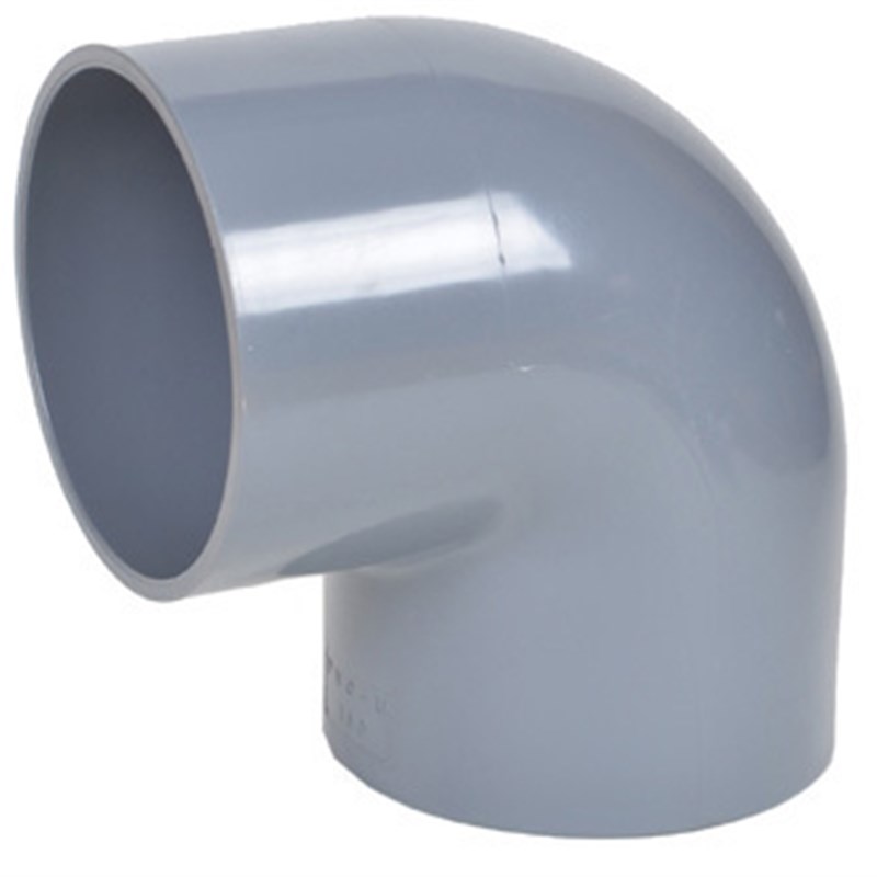 国标 PVC-U灰色化工给排水管件 PVC90度弯头DN150 160mm 6寸弯头