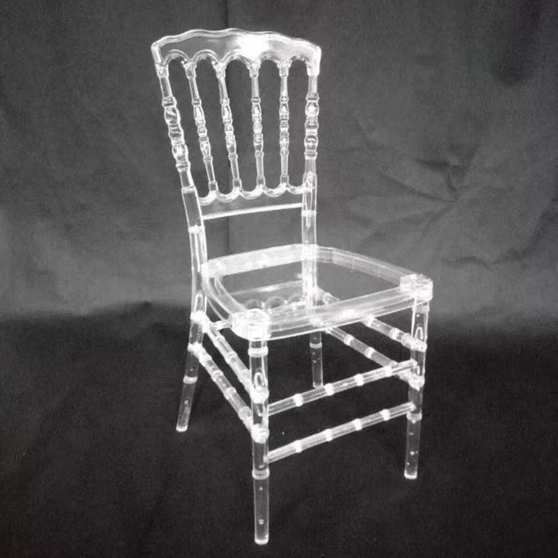 白色竹节椅金色婚庆椅子户外草地婚礼宾客水晶透明椅道具布置