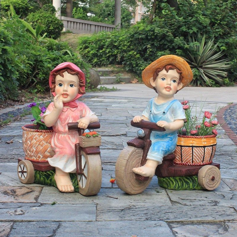 庭院装饰花园北欧创意花盆卡通人物摆件园林景观雕塑别墅阳台花缸,家居饰品,装饰摆件,淘宝优惠券,粉丝福利购,淘宝优惠卷