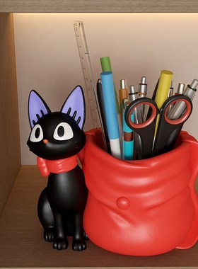 创意轻奢高级感笔筒收纳盒办公室学生桌面儿童男孩女孩大容量超大