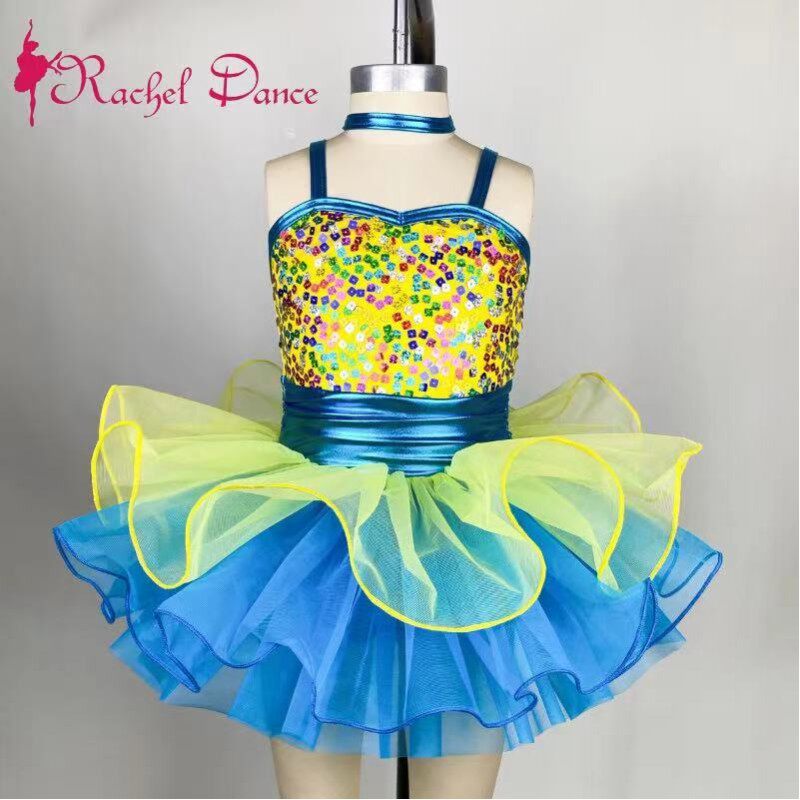 儿童幼儿亮片舞蹈服演出服蓬蓬裙元旦圣诞走秀歌唱比赛公主可爱芮