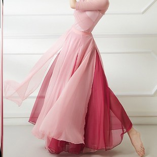 中国古典舞蹈服720度飘逸半身裙知否双层大摆裙美丽的神话演出服
