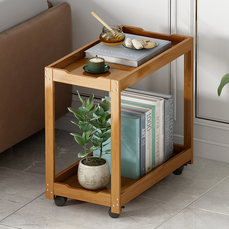 带轮可移动小茶几推车家用客厅侧边柜小户型沙发边几茶水架置物架