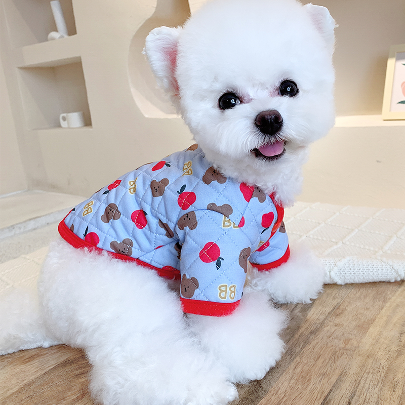 可爱秋冬棉衣外套宠物狗狗泰迪小型犬比熊博美猫咪雪纳瑞衣服秋装