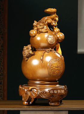 福禄招财葫芦摆件家居客厅入户玄关酒柜电视柜装饰品乔迁新居礼物