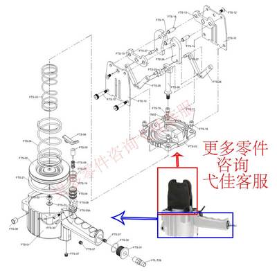 FTLS气动钢带打包机分体式铁皮捆扎机配件钳口手提捆包机气缸弹簧