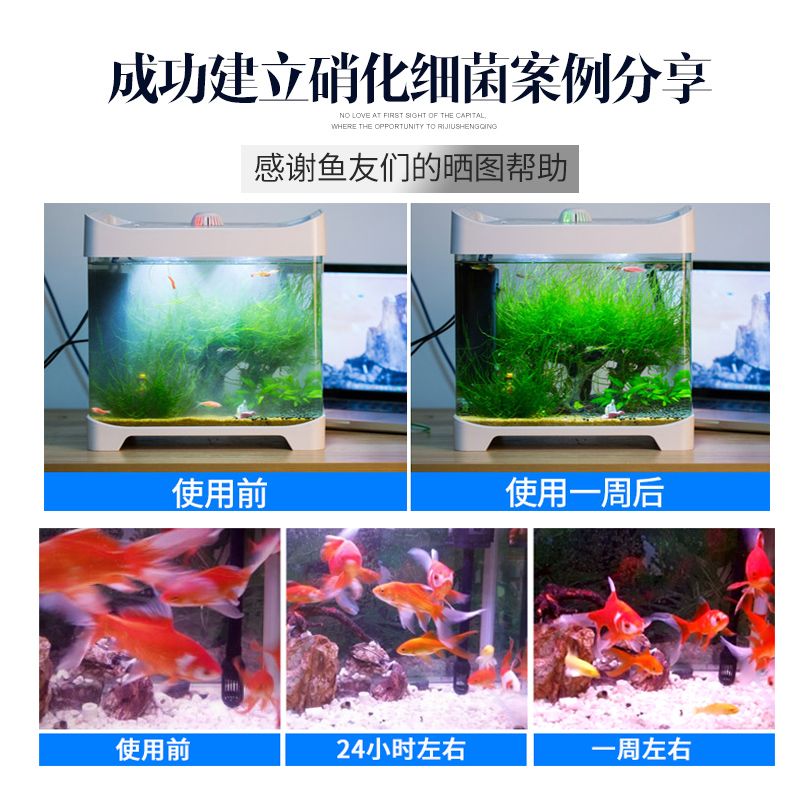 海豚硝化细菌鱼缸用养鱼用品净水剂水族硝化活菌除氯剂水质稳定剂