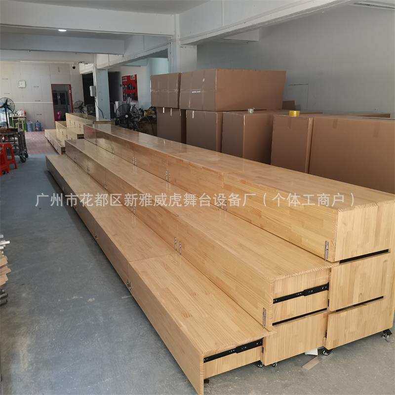 音乐室伸缩合唱台 木质抽拉式合唱台 三层合唱台