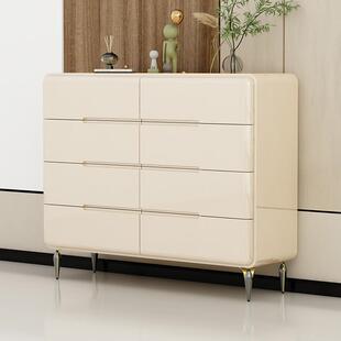 奶油风实木卧室斗柜简约现代六斗柜收纳储物柜五斗柜客厅八斗柜子