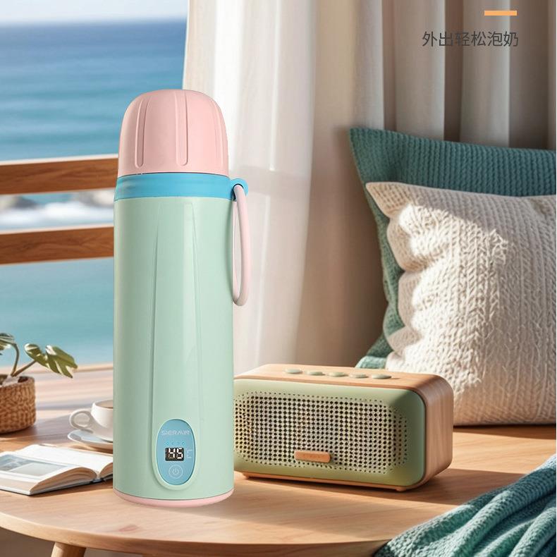 便捷式恒温调奶器410ml大容量暖奶器无线加热热奶温奶器