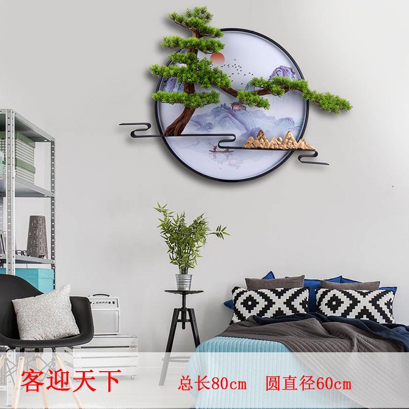 新中式装饰画壁挂山水画墙上装饰品挂件客厅餐厅铁艺装饰灯具壁挂