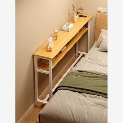 卧室床边桌靠墙窄桌子长条桌宽30多层置物架出租房简易电脑桌书桌