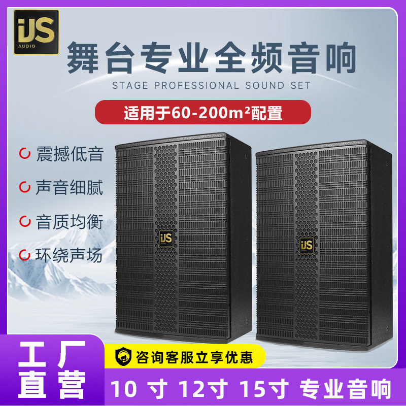 专业10寸12寸15寸音箱会议室音响舞台健身房教室演讲培训音响设备