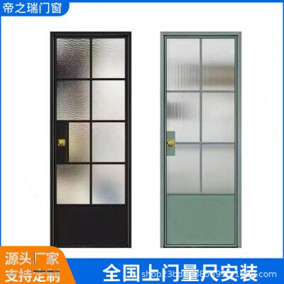 法式复古老铁门推拉门海棠花玻璃门铝合金防爆玻璃门复古平开门