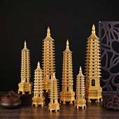 黄铜十三层文昌塔摆件公室书桌书房客厅装 饰工艺品义乌厂家