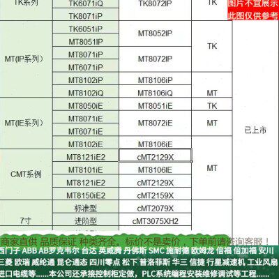 威纶通MT8101iE/CMT2109X2/MT8121iE2/cMT2129X/MT8150iE2 操控屏