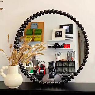 欧式覆古浴室镜中古玄关客厅装饰镜智能化妆室化妆镜轻奢壁炉挂镜