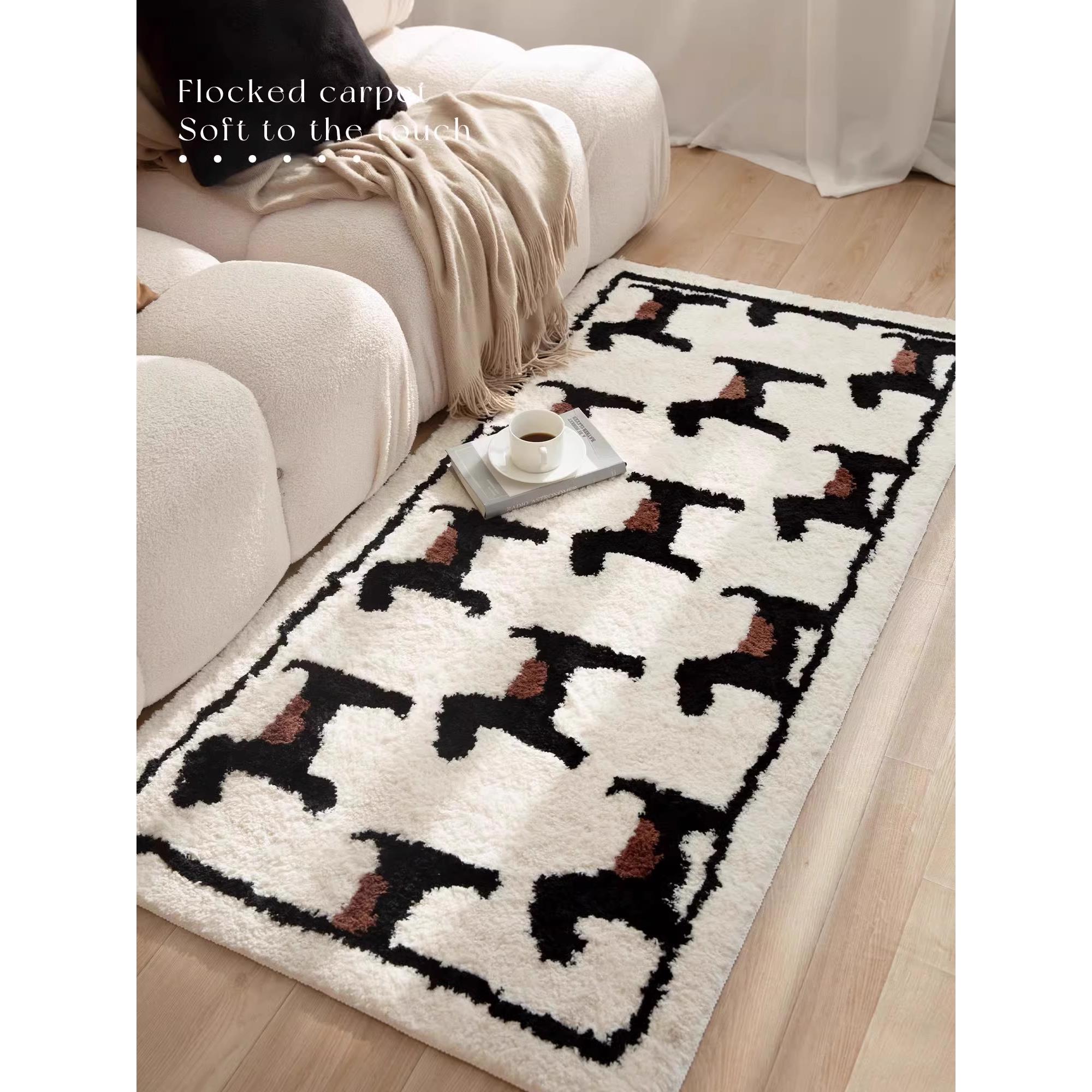 TipToe趣味小狗地毯卧室ins风少女床边毯地垫客厅儿童房间飘窗垫