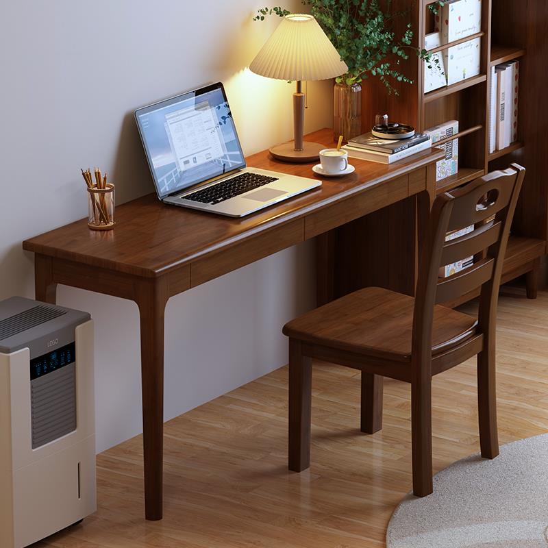 北欧极窄书桌40宽靠墙办公长条学习桌现代简约实木45CM家用电脑桌