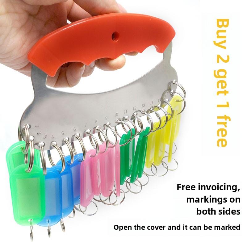 不锈钢钥匙板钥匙板钥匙圈双面标志钥匙分类管理存放办公室