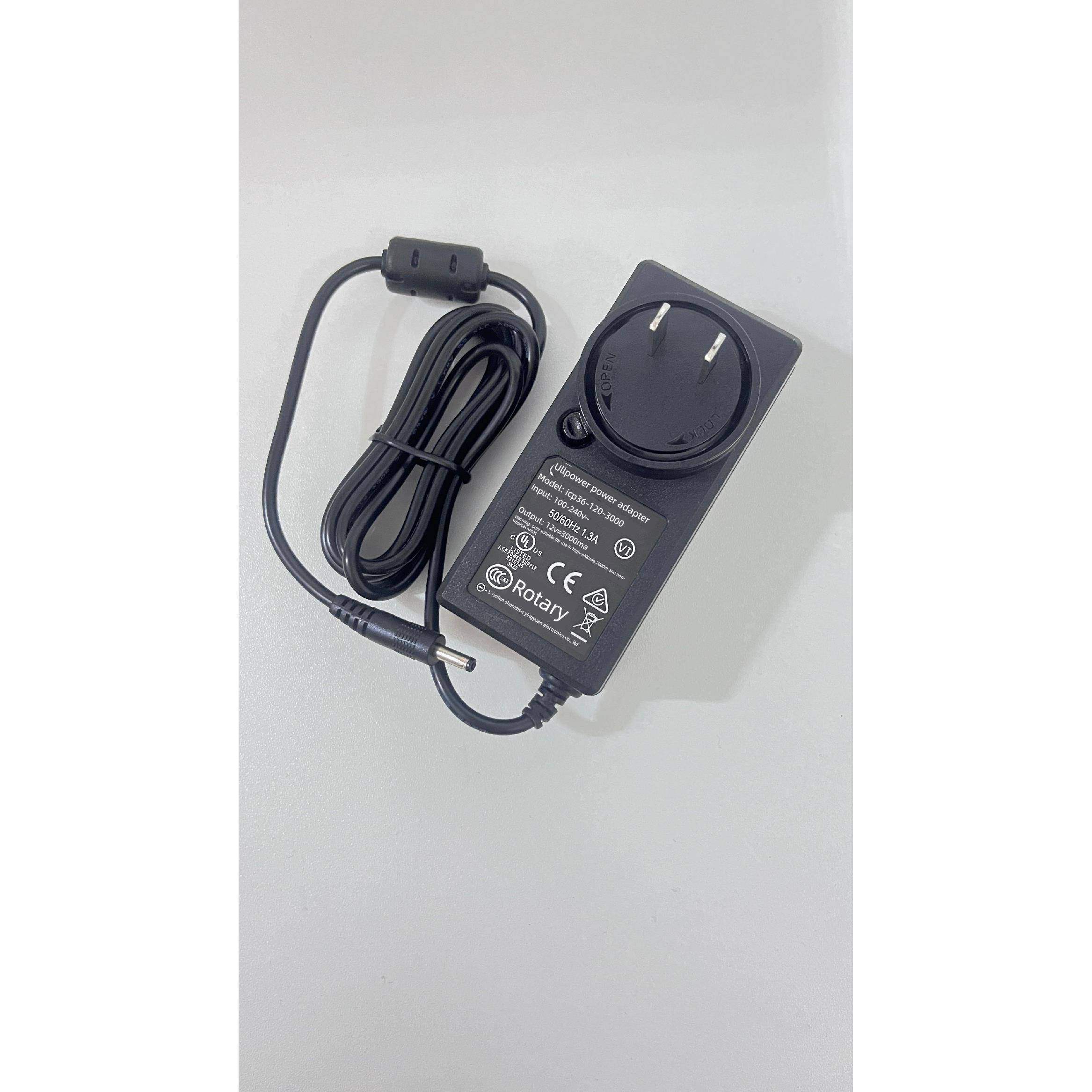 原装ULLPOWER盈源12V3000mA3A电源适配器ICP36-120-3000小口3.5MM