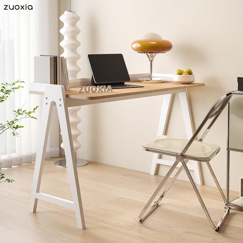 北欧个性创意实木书桌现代简约办公桌学生家用写字时尚长方形桌子