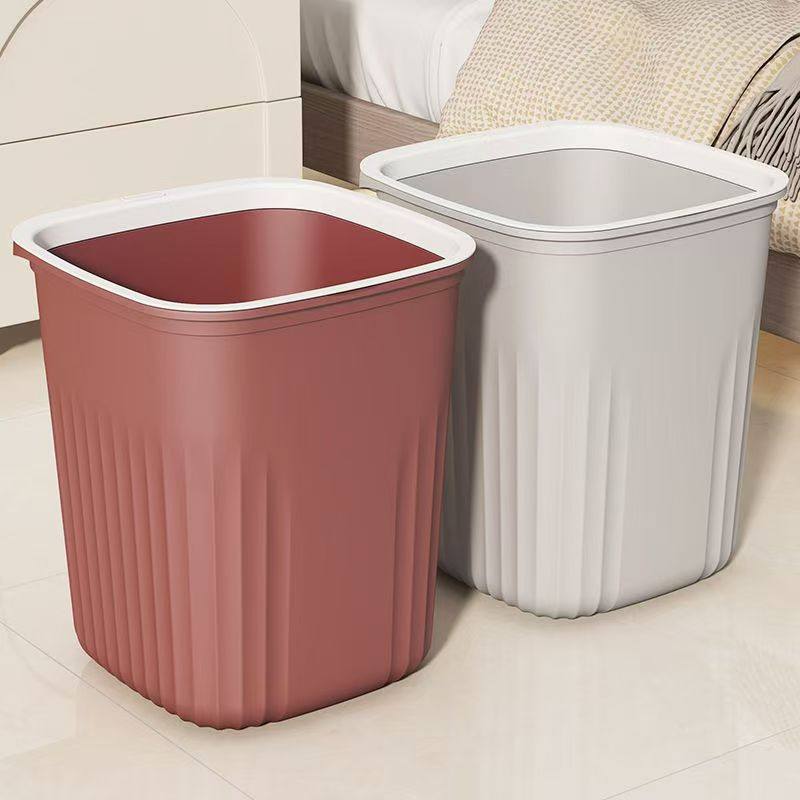欧式盖条纹厨房垃圾桶方形卫生间学生大号大容量客厅带压圈纸篓,家庭/个人清洁工具,垃圾桶,淘宝优惠券,粉丝福利购,淘宝优惠卷