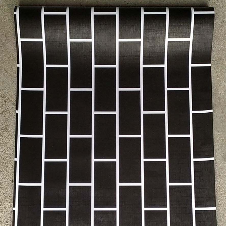 自粘墙纸墙砖自贴壁纸背胶防砖复古竹子 电视背胶墙翻新60宽10米