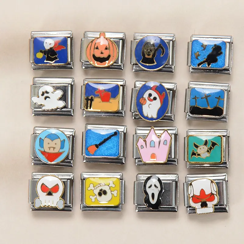 万圣节图案意大利模块手链自由拼接可拆卸表闺蜜情侣礼物