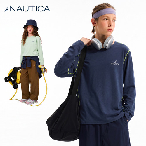 NAUTICA儿童长袖防晒速干T恤