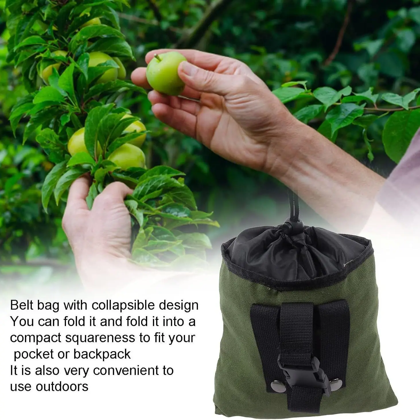 升级款户外觅食袋果子采摘腰挂工具袋丛林收纳包foraging bag