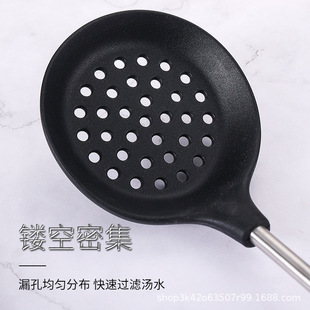 304不锈钢厨具硅胶锅铲煎铲不粘锅煎铲隔热木柄炒菜铲子漏勺