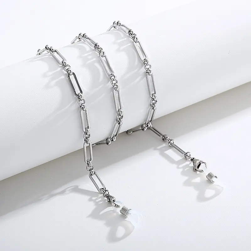 时尚个性欧美方形链眼镜链太阳镜防丢挂脖挂链钛钢饰品