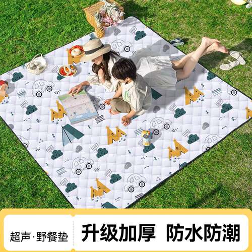 野餐垫防潮垫加厚地垫户外露营野餐布沙滩垫音乐节神器防水坐垫子