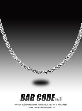 BARCODE 简约粗链条龙骨链ins冷淡风中性项链街头嘻哈配饰男女潮