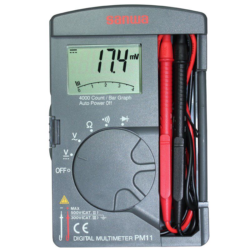 日本Sanwa三和PM11手撑式数显万用表高精度便携式模数混合多用表