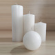 个性 白色造型蜡烛客厅书桌摆件球形蜡烛停电照明应急烟蜡烛