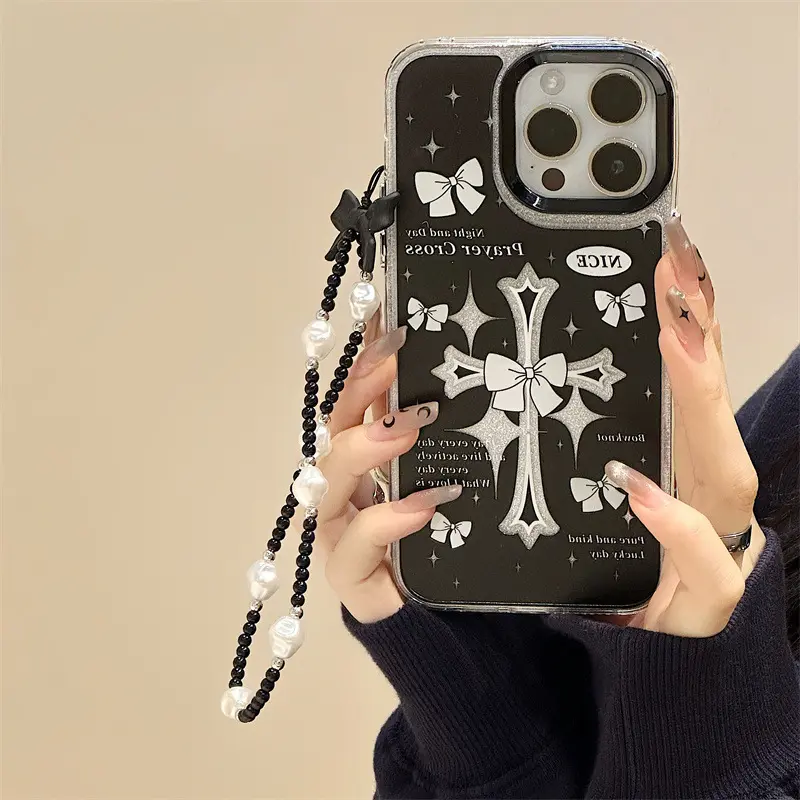 知泰iphone15pro1411闪粉纸12pro三合一亚克力13手机链