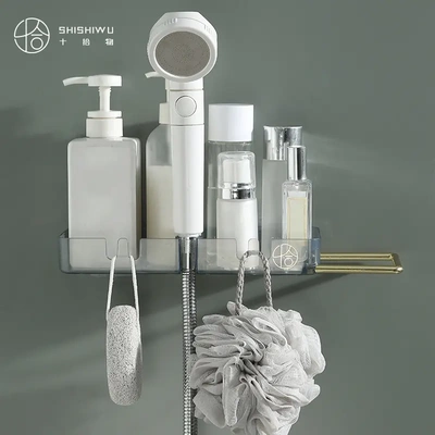 卫生间置物架轻奢免打孔壁挂式浴室挂架洗漱台墙上化妆品收纳架子