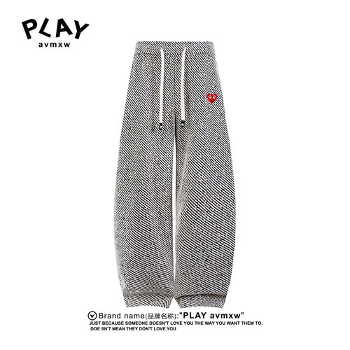 PLAYAVMXW休闲时尚宽松弯刀长裤
