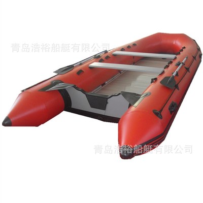 浩裕船艇4.5米8人铝合金底板充气运动艇/漂流船/橡皮艇/钓鱼船