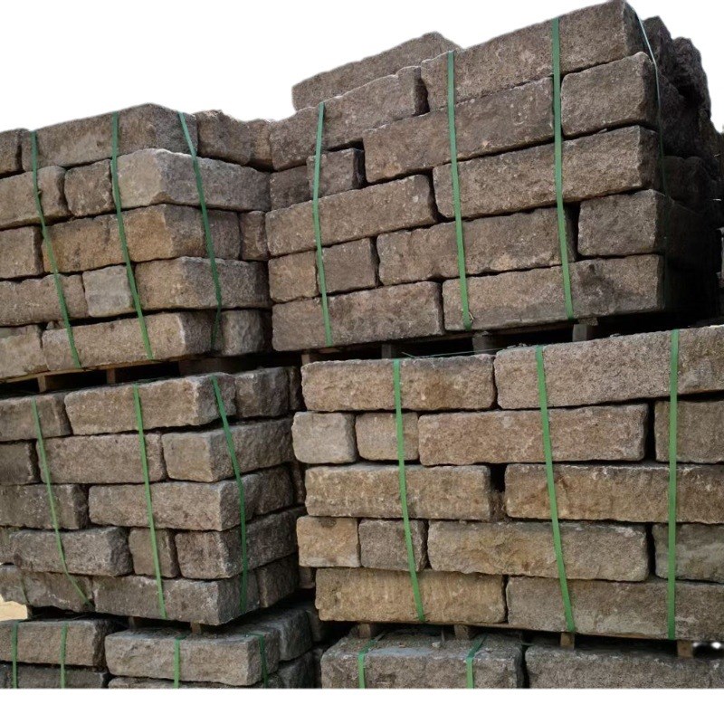 仿古老石板800*400*50铺路工程庭院园林公园砌墙旧石块古建踏步石