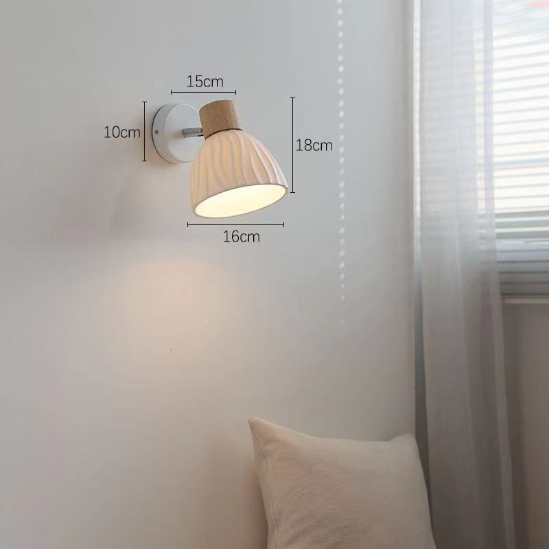 新款日式壁灯原木风卧室床头左右调节沙发背景墙阳台过道儿童房灯