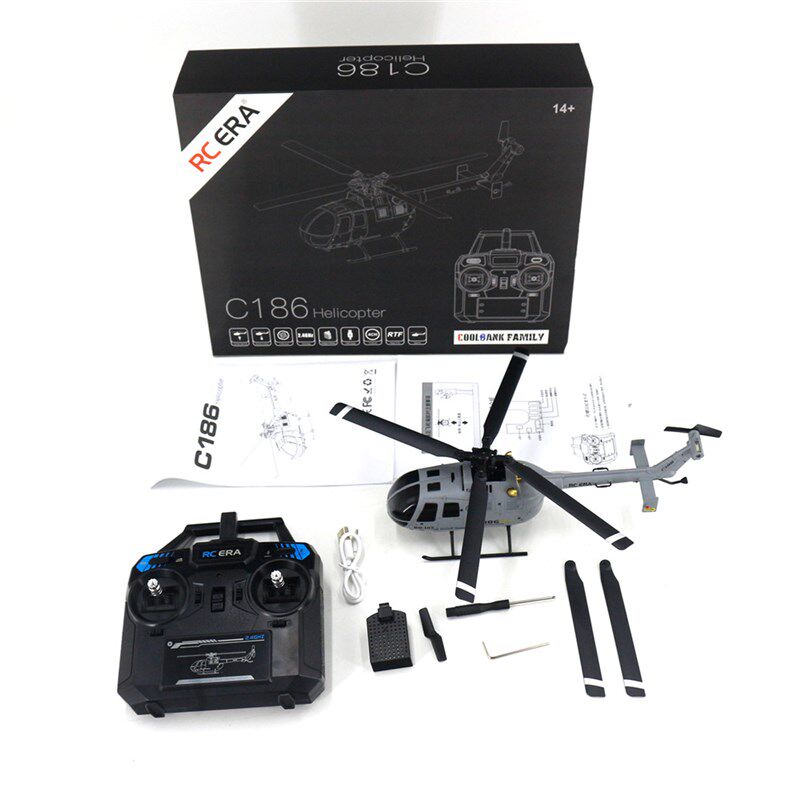 跨境库兵客航模C186四通单桨无副翼遥控直升飞机航空模型遥控飞机