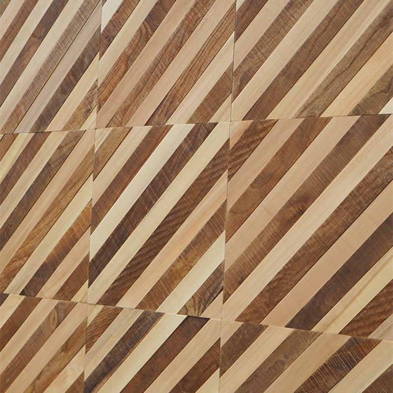 原实木条纹斜纹竖纹马赛克背景墙阳台半户外木质内墙门店家装主材