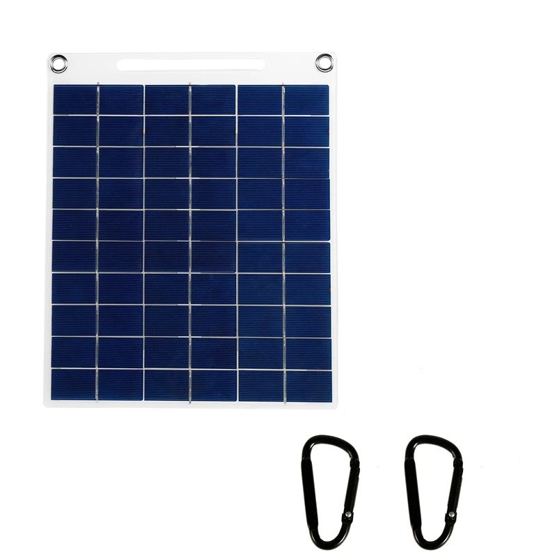 多晶15W太阳能板18V12V5V移动充电板快充登山露营发电系统