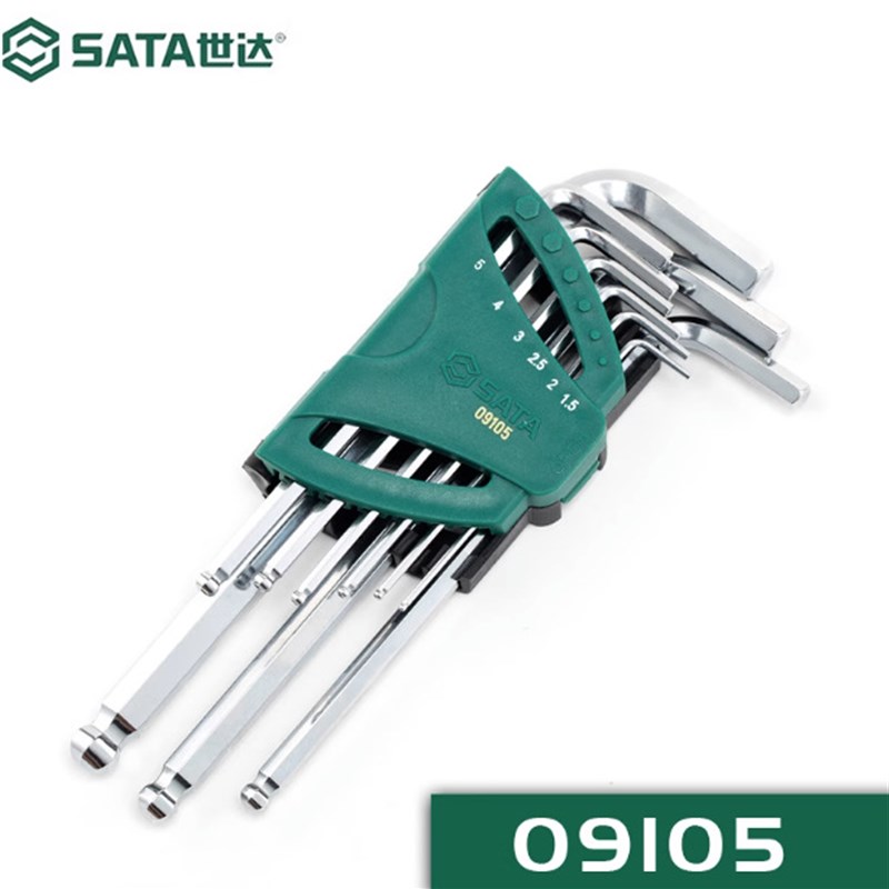 世达9件加长内六角扳手组套09105 09107 09103 09101